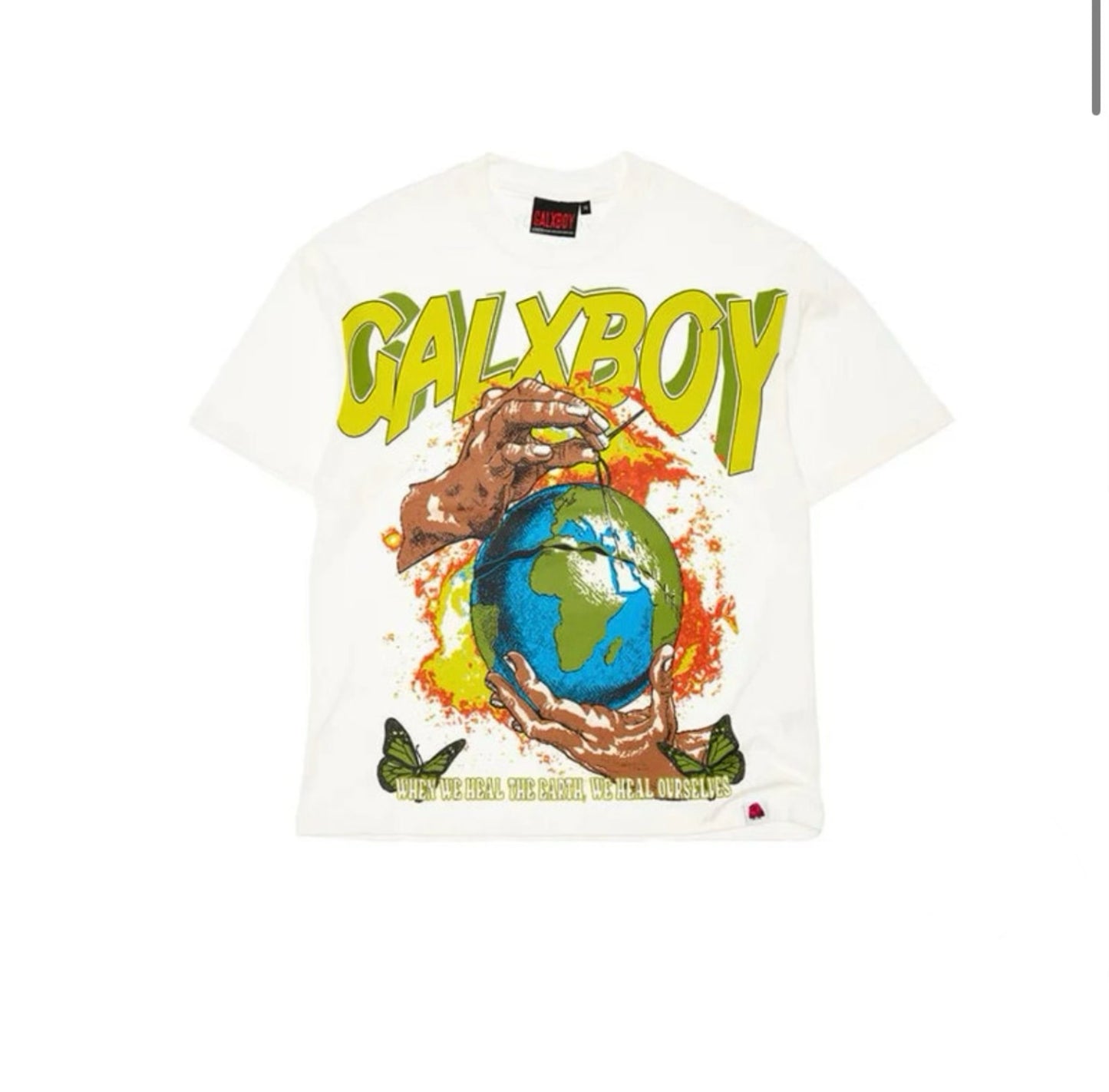 GALXBOY WORLD PEACE 2.0 T-SHIRT (WHITE)