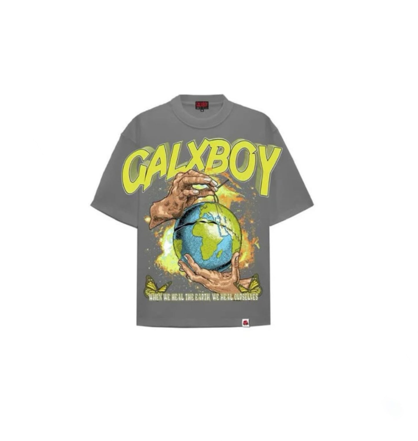 GALXBOY WORLD PEACE 2.0 T-SHIRT (GRAY)