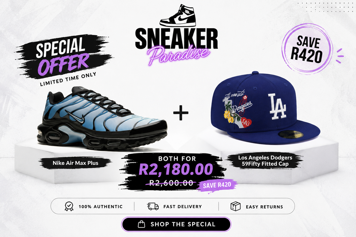 Nike Air Max Plus x Los Angeles Dodgers 59Fifty Fitted Cap