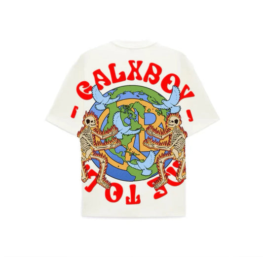 GALXBOY WORLD PEACE T-SHIRT (WHITE)