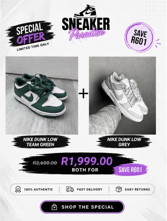 Nike dunk lows Team green x Grey
